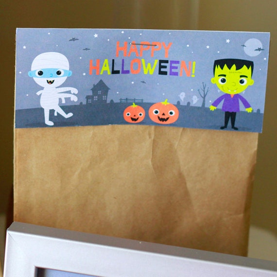 Halloween Treat Bag Toppers - Halloween Printables - Halloween Treat Labels - Kids Halloween Party - Halloween Birthday Party Decorations Il_570xn