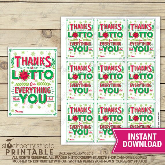 Wishing You A Lotto Holiday Cheer Printable Prntbl 
