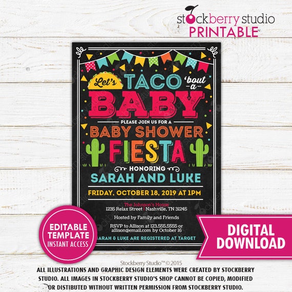 Let's Taco Bout A Baby Invitation Mexican Fiesta Baby Shower Invitation Boy Instant Download Invite Taco Baby Shower Invitation Printable Il_570xn