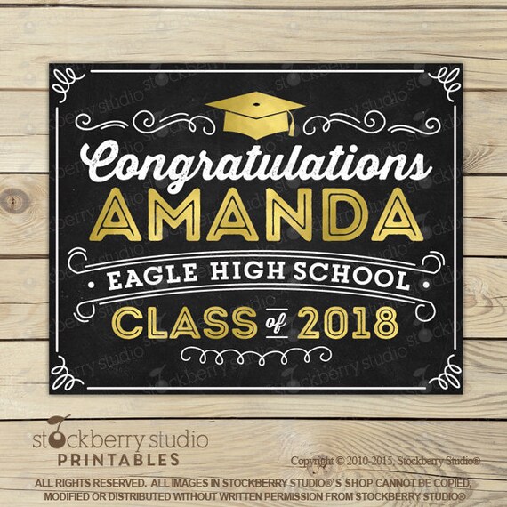 Graduation Sign - Congratulations Graduate Sign Printable - Graduation Welcome Sign - High School Graduation Signs - College Graduation Sign Il_570xn