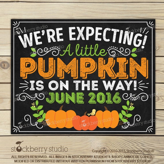 Fall Pregnancy Announcement Chalkboard Sign Printable Pumpkin Thanksgiving Baby Reveal Announcement We're Expecting Poster Digital Download Il_570xn