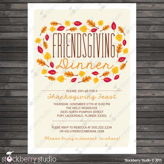 friendsgiving invitation printable friendsgiving invite etsy
