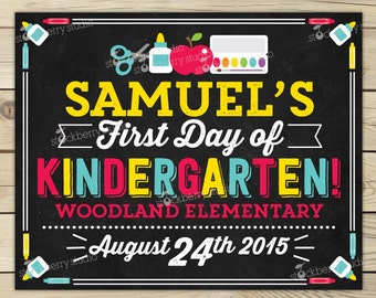 First Day of School Chalkboard Sign Printable 1st Day of School Sign Back to School Chalkboard Sign Photo Props Digital Download