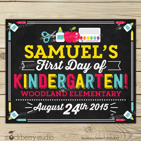 First Day of School Chalkboard Sign Printable - 1st Day of School Sign - Back to School Chalkboard Sign - Photo Props - First Day Chalkboard Il_570xn