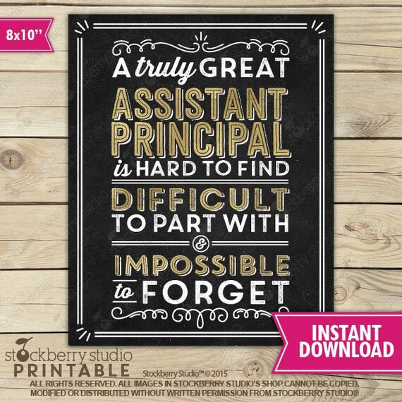 A Truly Great Assistant Principal is Hard to Find Wall Art - Assistant Principal Appreciation Gift Printable - Instant Download Il_570xn