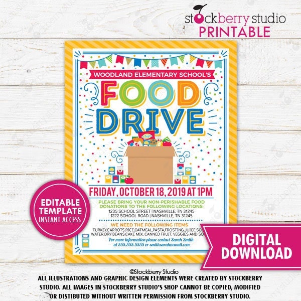 T-shirt Fundraiser Flyer Printable PTO PTA Sale Clothing School Spirit Wear Community Church Nonprofit Event Editable Template Digital