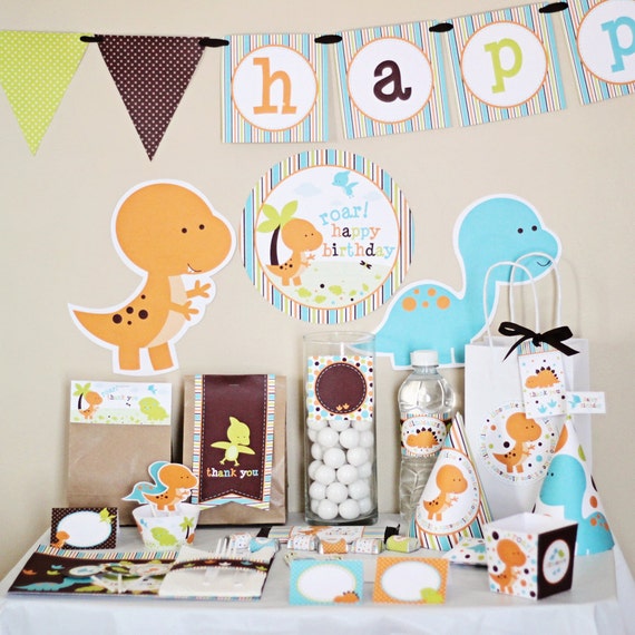Dinosaur Birthday Party Decorations - Dinosaur Birthday Party - Dinosaur 1st Birthday - Dinosaur Party Printables - Dinosaur Party Il_570xn