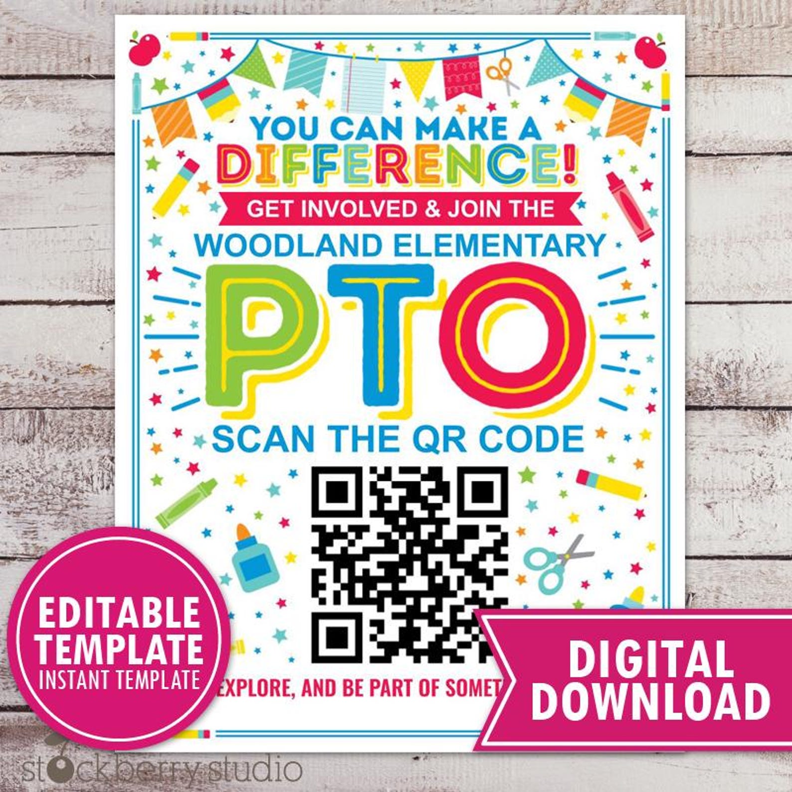 Join Pto Sign Join the PTO PTA Meeting Introduction Flyer School Volunteer ...