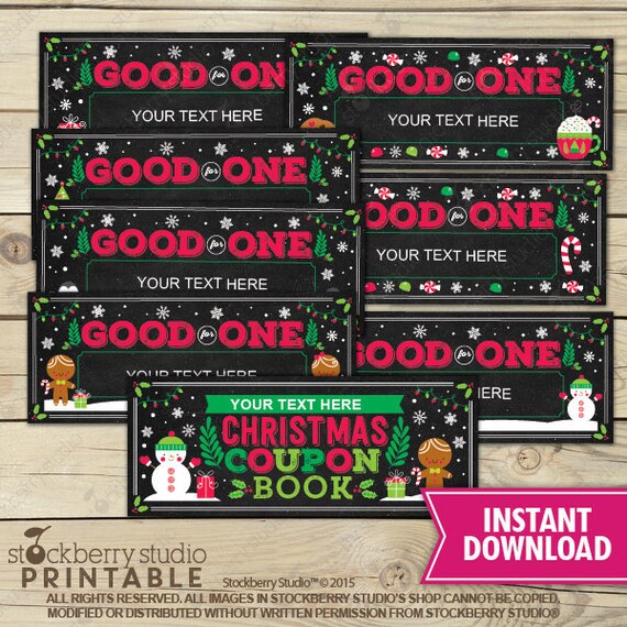 Christmas Coupon Book - Kids Christmas Printables - Holiday Coupon Booklet - Kids Reward Coupon - Kids Behavior Coupon - Instant Download Il_570xn