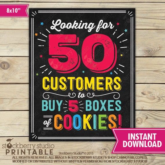 Cookie Sale Sign - Cookie Booth Sign Printable - Cookie Drop Poster - Fundraiser Poster - Cookie Booth Banner - Stop Cookies for Sale Il_570xn