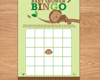 Monkey bingo | Etsy