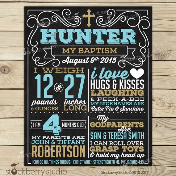 baptism chalkboard sign printable