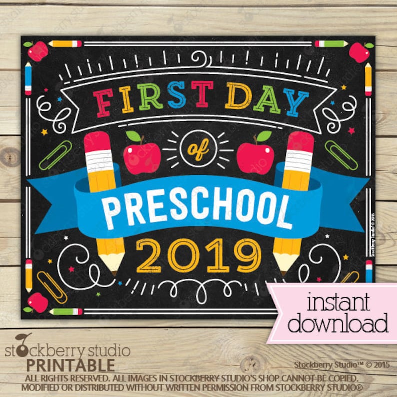 Initial Working day of Preschool Indication Immediate Obtain - To start with Working day of Preschool Signal Printable - Very first Working day of Faculty Indicator - Again in the direction of University Indication photograph regarding First Day of Preschool Sign Printable identify 1st Working day of Preschool Signal Prompt Down load - Very first Working day of Preschool Signal Printable - 1st Working day of University Indicator - Back again in direction of Higher education Signal