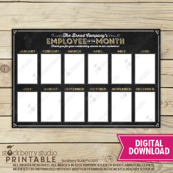 Employee of the Month Calendar Employee Recognition Etsy México