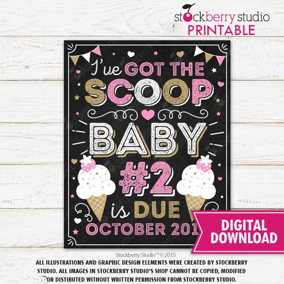Ice Cream pregnancy announcement Big Sister Pregnancy Announcement Sign Printable Big Sister Sign Big Sister Baby Announcement Sign Il_570xn
