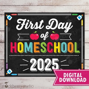 Erster Tag der Schule Zeichen 1st Day of School druckbare erste Tag der Schule Tafel Zeichen Foto Requisiten Sofort Download