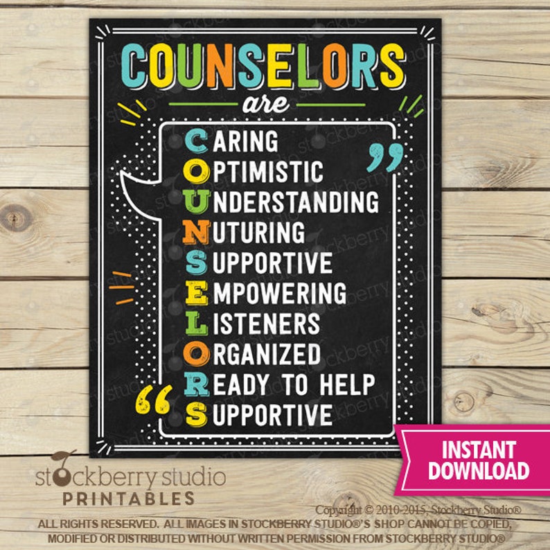 School Counselor Poster Printable School Counselor Office | Etsy