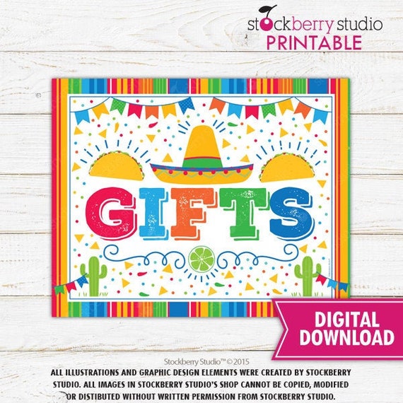 Fiesta Gifts Sign Fiesta Baby Shower Decor Birthday Fiesta Printable Bridal Shower Fiesta Decorations Fiesta Party Ideas Instant Download Il_570xn