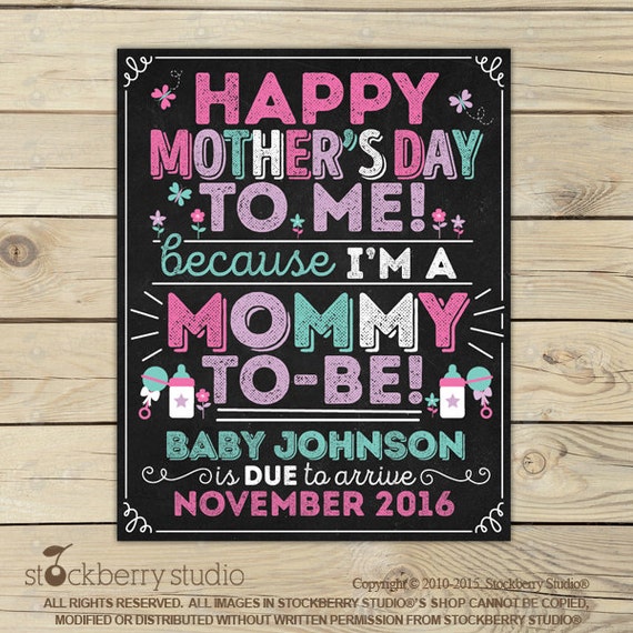 Mother's Day Pregnancy Announcement Chalkboard Sign Printable - Mothers Day Baby Announcement Sign - Photo Props - Pregnancy Reveal Il_570xn