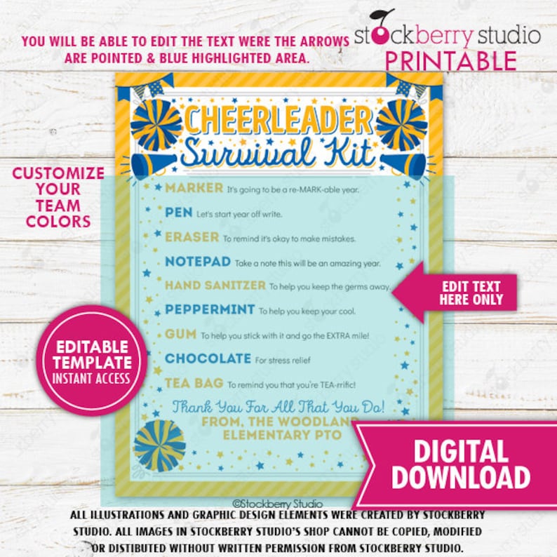 cheerleader-survival-kit-printable-cheer-team-gift-kids-school-etsy