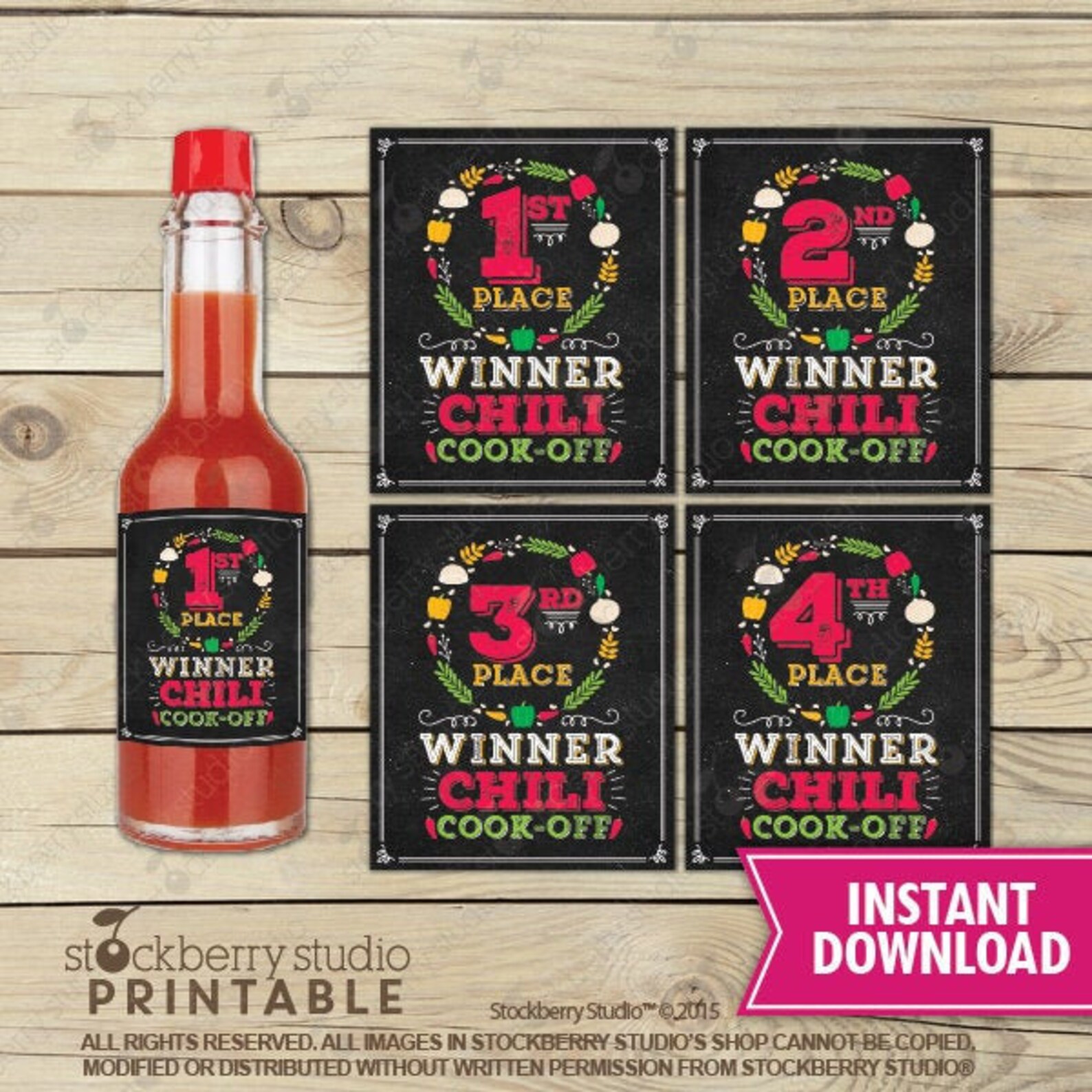 Chili Cook off Prizes Chili Cookoff Hot Sauce Labels Awards Etsy