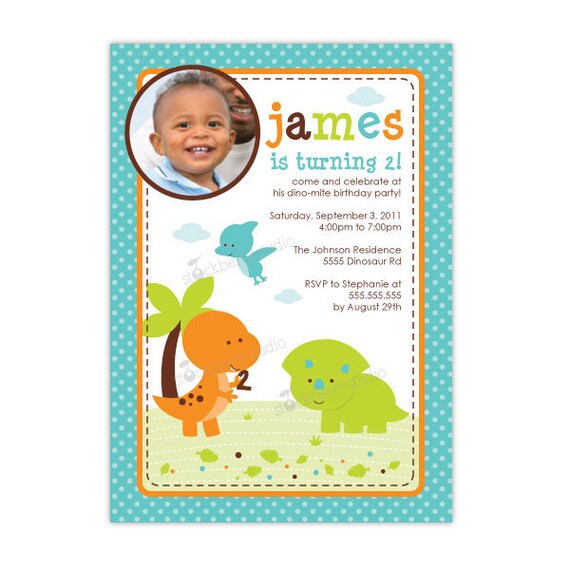 Dinosaur Birthday Invitation Printable - Dinosaur First Birthday Invitation - Dino Party - Dinosaur Birthday Party - Dinosaur 1st Birthday Il_570xn