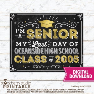 Last Day of High School Sign Last Day of 12th Grade Sign Last Day of High School Chalkboard - Last Day of Middle School Sign
