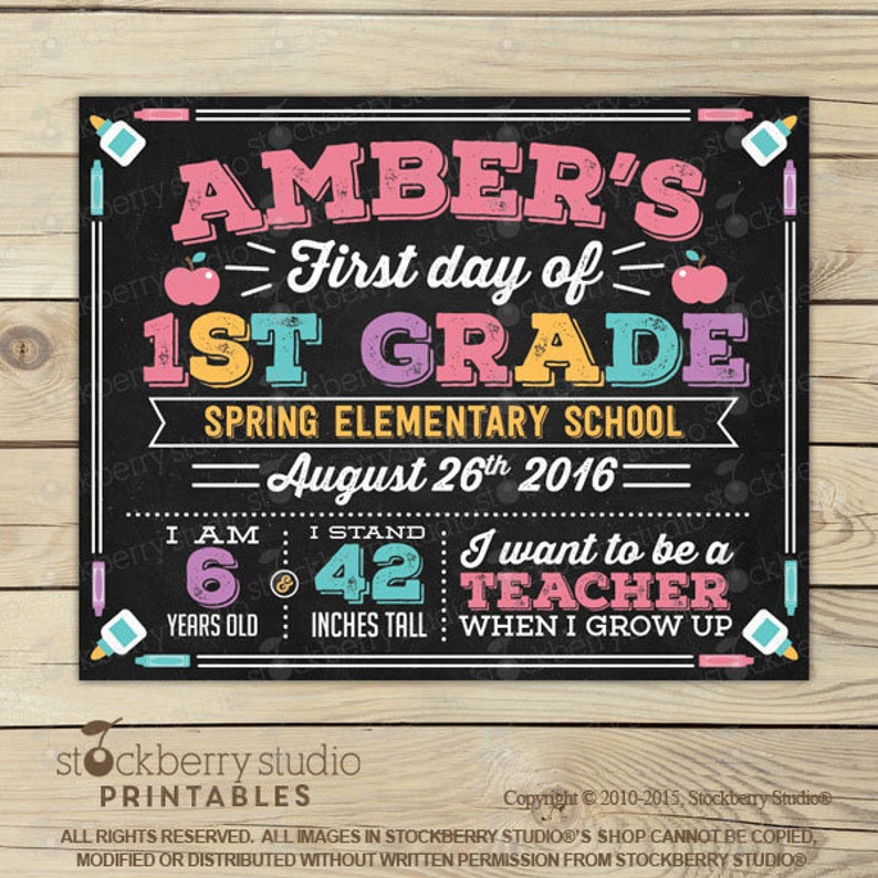 Last Day of School Sign Last Day of School Chalkboard Sign Etsy