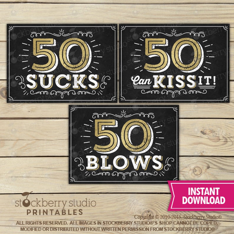 50th Birthday Indications Printable - 50th Birthday Bash - 50th Sweet Bar - Prompt Obtain - 50 Can Kiss It 50 Blows 50 Sucks Chalkboard photo relating to Printable 50th Birthday Signs known as 50th Birthday Symptoms Printable - 50th Birthday Occasion - 50th Sweet Bar - Instantaneous Down load - 50 Can Kiss It 50 Blows 50 Sucks Chalkboard