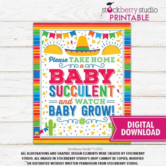 fiesta baby shower favors