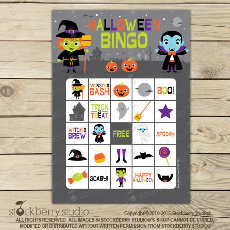 Halloween Bingo Cards Printable Halloween Games Halloween Party Games Instant Download Halloween Activities Halloween Printables image 2