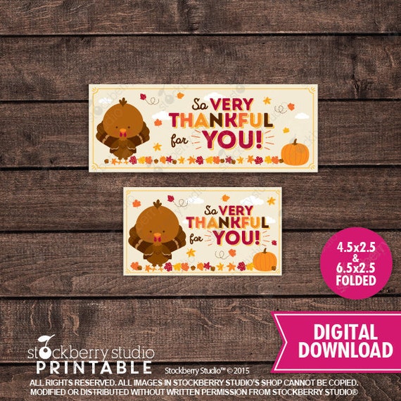 Thanksgiving Bag Toppers Printable - Thank you Treat Bag Topper - Thanksgiving Goodie Topper - Thanksgiving Goodies - Instant Download Il_570xn