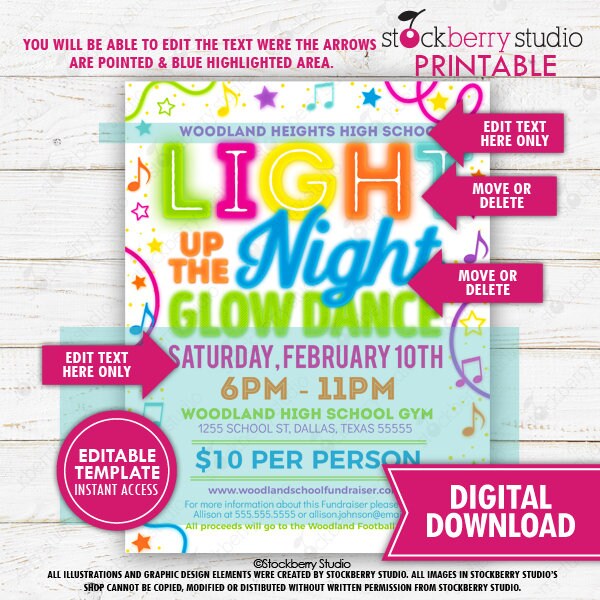 School Dance Flyer Template Only