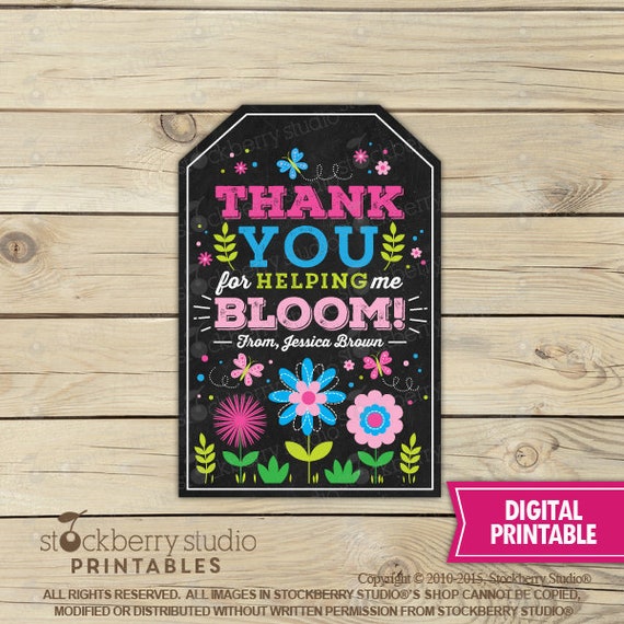Thank By yourself for Encouraging Me Bloom Reward Tag Printable - Trainer image regarding Thanks for Helping Me Bloom Printable identified as Thank Oneself for Serving to Me Bloom Reward Tag Printable - Instructor