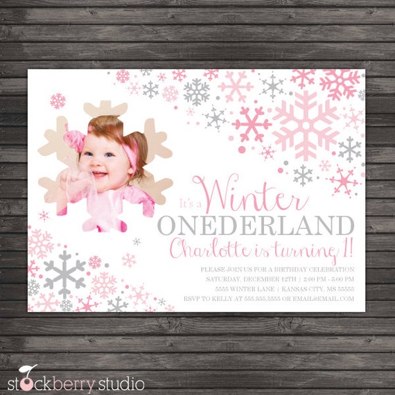 Winter Onederland - Winter Wonderland Birthday - Winter Onederland Birthday Invitation Printable - Winter Onederland Party - First Birthday Il_570xn