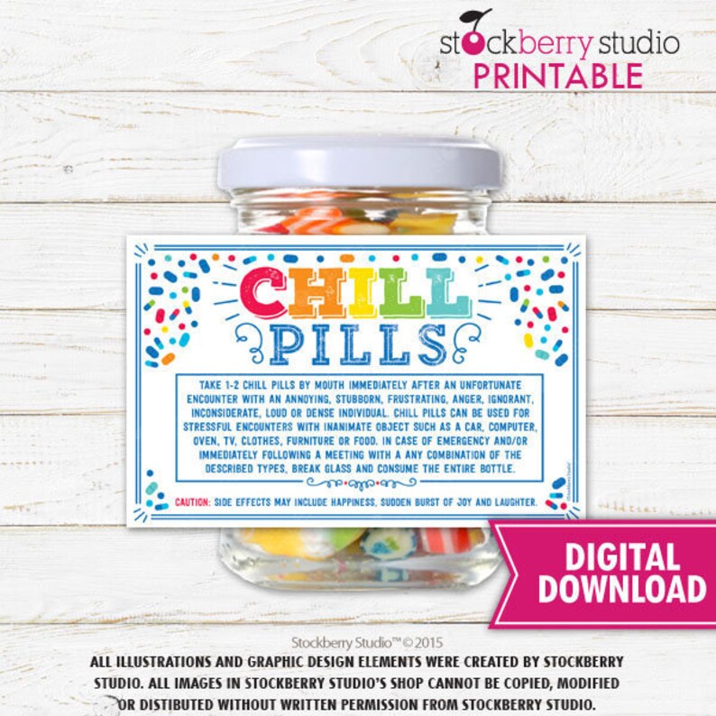 Chill Pills Printable