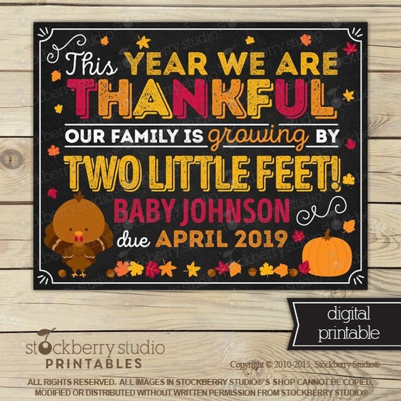Thanksgiving Pregnancy Announcement Sign Printable Little Turkey Pregnancy Announcement Fall Pregnancy Reveal Were Expecting Il_570xn