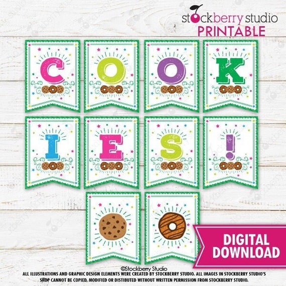 Cookie Booth Banner Printable Scout Cookie Booth Decorations Fundraiser Cookies Sold Here Cookie Banner Cookie Booth Sign Instant Download Il_570xn