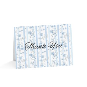 Floral Thank You Greeting Cards - Elegant Floral Design, Thank You Notes, Stationery, Birthday, Weddings, Events