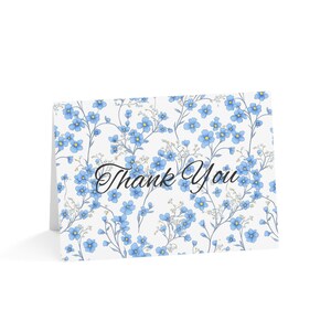 Cartes de voeux florales de remerciement - lot de 1, 10, 30 ou 50 pièces, notes manuscrites pour anniversaires, anniversaires ou tous les jours