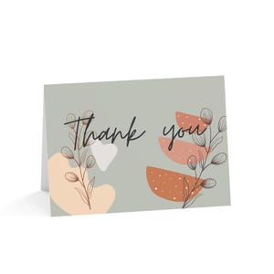 Cartes de voeux élégantes de remerciement | Parfait pour les mariages, les anniversaires, les baby showers, les événements d'entreprise, pack de 1 à 50 options