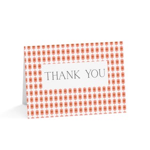 Chic Thank You Greeting Cards Elegant Floral Design for Special Occasions, Thank You Notes, Wedding Invitations