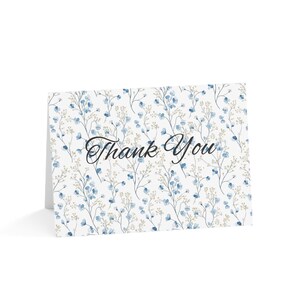 Charming Floral Greeting Cards, Thank You Notes, Handwritten Messages, Wedding, Baby Shower, Encouragement, 1-50pcs
