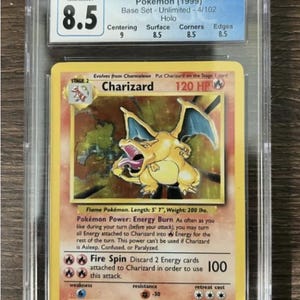 Charizard ex gold - Etsy Polska