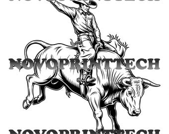 Cowboy Bull Rider SVG/DXF/PNG
