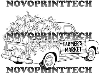 Farmers Market Truck SVG/DXF/PNG
