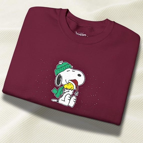Christmas Embroidered Dog Sweatshirt | Snoopy Winter Crewneck | Dog  Embroidery Sweater | Retro Christmas Hoodie | Holiday Gifts | Xmas Gift -  Etsy