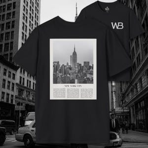 New York City Tee - NYC Skyline Tee - Empire State Graphic Shirt - Urban Travel Graphic T-Shirt - WoVen Bond