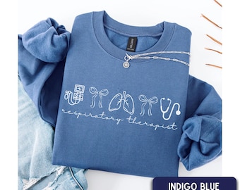 Sudadera de terapeuta respiratorio, regalo de terapeuta respiratorio, jersey de cuello redondo de terapeuta respiratorio, camiseta de graduación de técnico respiratorio, regalo de terapeuta pulmonar