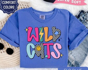 Wildcats Shirt, Preppy Wildcats team Shirt, College Mascot Football Shirt, Wildcats Basketball, Wildcats School Spirit Shirt, Wildcat Mascot